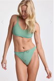 Ava Ribbed Bikini Swim Bottom | Clover