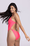 Solid Alyssa Fixed-Back Onesie | Hot Pink