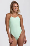 Contrast Cammie Fixed-Back Onesie | Mint Multi