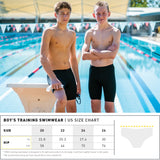 YOUTH BLACK JAMMER | DURABLE TRAINING AND COMPETITION SWIMWEAR