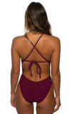 Jackson Tie-Back Onesie | Cabernet