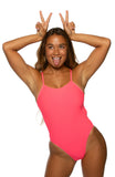 Jackson Tie-Back Onesie | Hot Pink