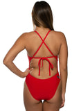 Jackson Tie-Back Onesie | Red