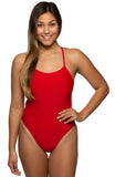 Jackson Tie-Back Onesie | Red