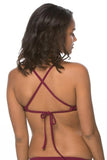 Triangle Bikini Swim Top | Cabernet