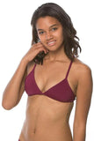 Triangle Bikini Swim Top | Cabernet