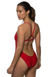 Perry Fixed-Back Onesie | Red
