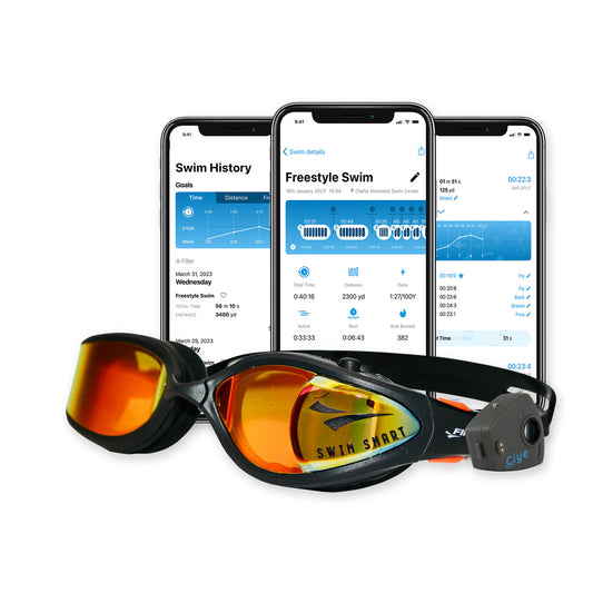FINIS Smart Goggle Max Swim Kit | Smart Goggle Max with Digital In-Goggle Display and Fitness Tracking