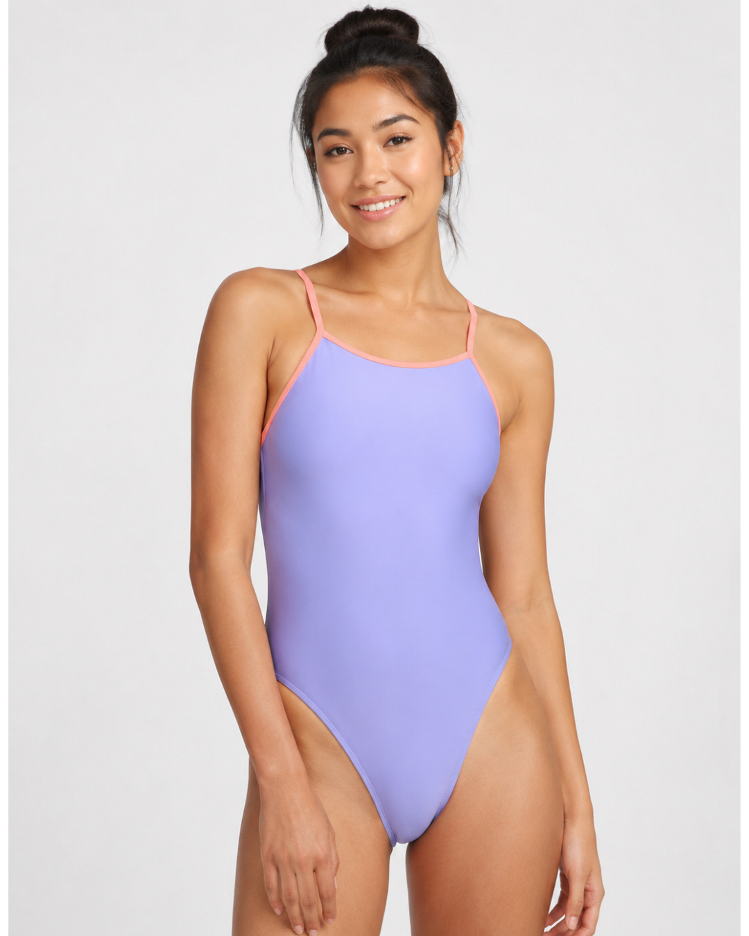 Contrast Julian Onesie | Lavender & Hot Pink & Sunkist