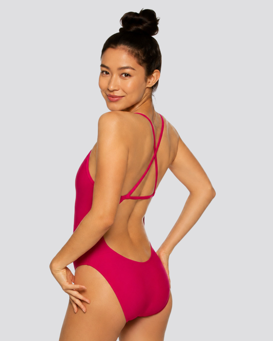 Brandon Fixed-Back Onesie | Dragon Fruit