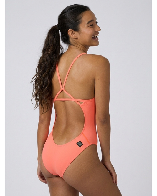 Perry Fixed-Back Onesie | Papaya