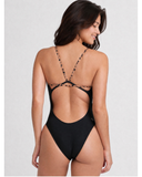 Perry Fixed-Back Onesie | Black & Wilder