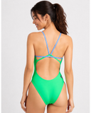 Perry Fixed-Back Onesie | Keylime & Sweet Check
