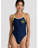 Contrast Perry Onesie | Navy / Highlighter Yellow / White