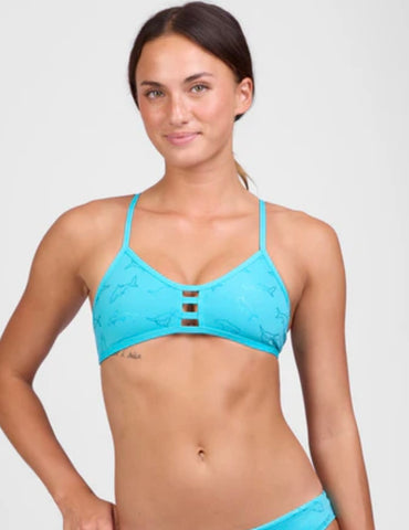 Printed Tomcat Bikini Swim Top | Sea Gleam