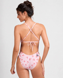 Contrast Gavin Tie-Back Onesie | Cherry Blossom