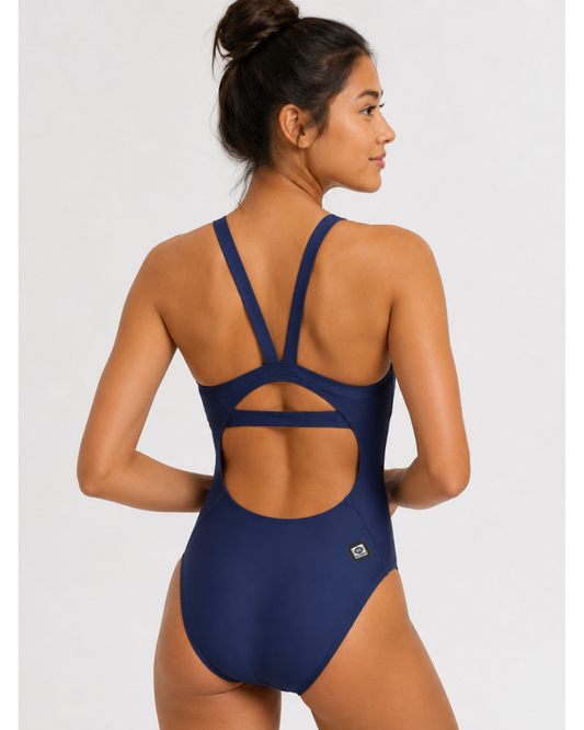 Caroline Fixed-Back Onesie | Navy