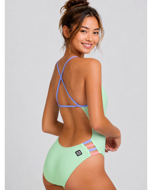 Contrast Julian Onesie | Mint & Melon & Lavender