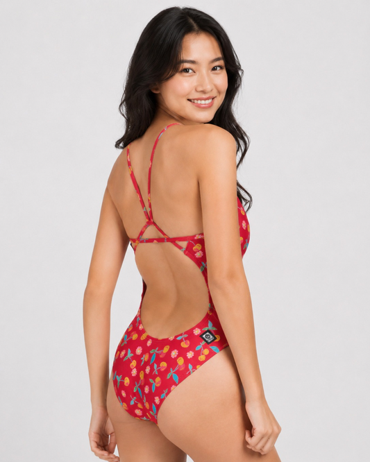 Printed Perry Fixed-Back Onesie | Tart