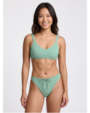 Ava Ribbed Bikini Swim Bottom | Clover