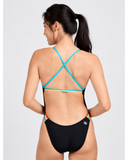 Contrast Cammie Fixed-Back Onesie | Black & Red & Sunkist