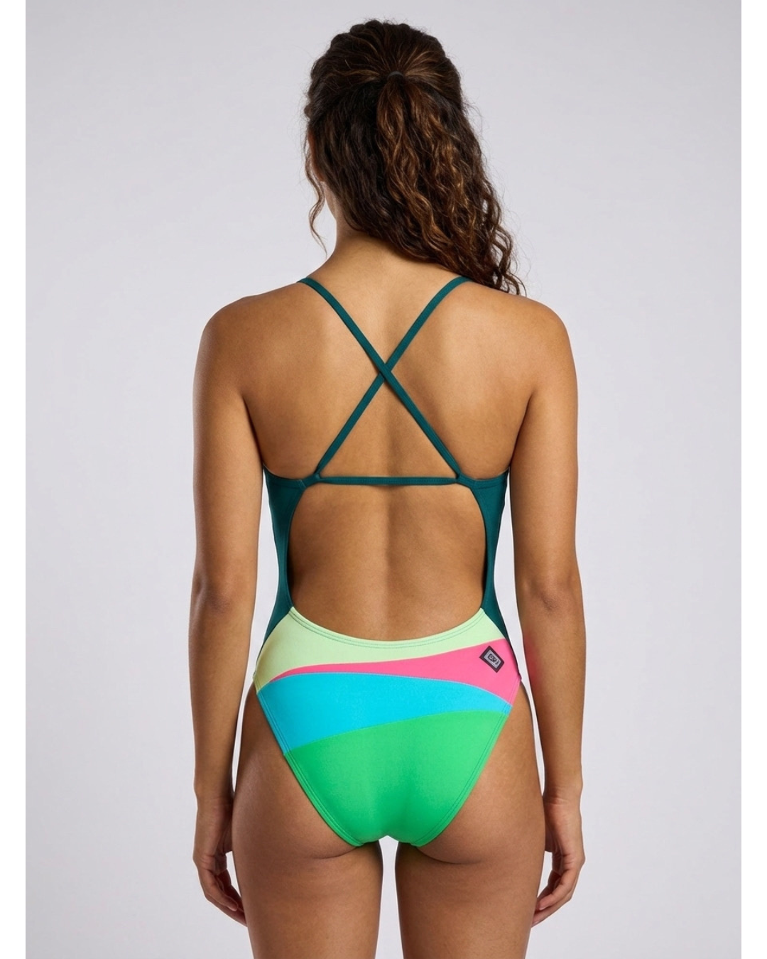 Contrast Melisse | Peacock & Mint & Hot Pink