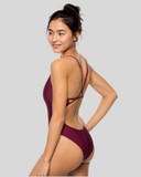 Perry Fixed-Back Onesie | Cabernet