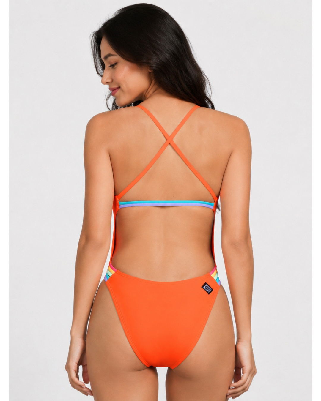 Contrast Cammie Fixed-Back Onesie | Sunkist & Hot Pink & Mango