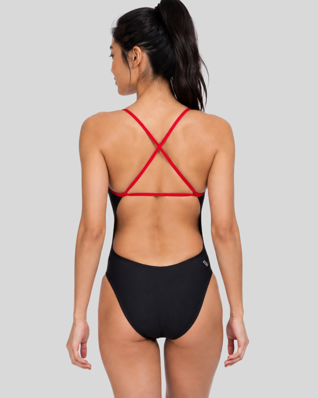 Contrast Brandon Fixed-Back Onesie | Black & Red
