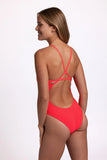 Perry Fixed-Back Onesie | Lava