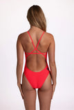 Perry Fixed-Back Onesie | Lava