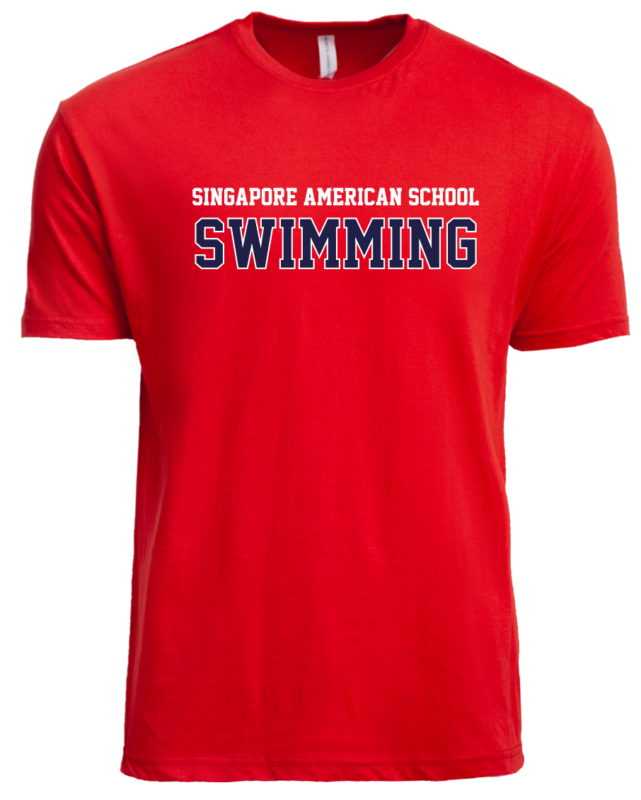EAGLE UNISEX T-SHIRT |  SWIMMING (NAVY/RED)