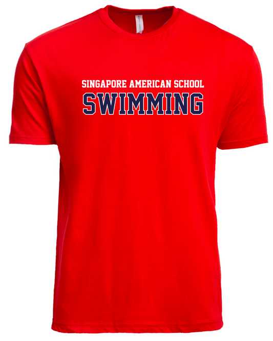 EAGLE UNISEX T-SHIRT |  SWIMMING (NAVY/RED)