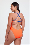 Contrast Brandon Fixed-Back Onesie | Sun / Blueberry