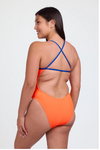 Contrast Brandon Fixed-Back Onesie | Sun / Blueberry
