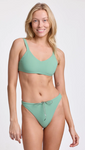 Ava Ribbed Bikini Swim Bottom | Clover
