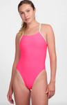 Contrast Perry Onesie | Hot Pink & Mint & Black