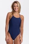 Contrast Cammie Fixed-Back Onesie | Navy