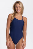Contrast Cammie Fixed-Back Onesie | Navy