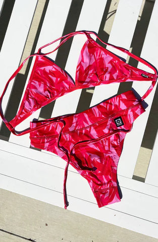 Printed Triangle Bikini Swim Top | Foxtail