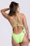 Perry Fixed-Back Onesie | Neon Yellow