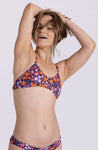 Printed Tomcat Bikini Swim Top | Sakura