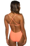Brandon Fixed-Back Onesie | Papaya