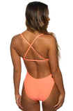 Brandon Fixed-Back Onesie | Papaya
