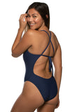 Jackson Tie-Back Onesie | Navy