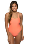 Jackson Tie-Back Onesie | Papaya