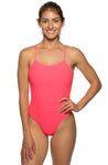 Perry Fixed-Back Onesie | Hot Pink