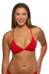 Triangle Bikini Swim Top | Red