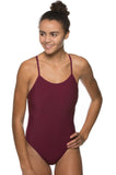 Perry Fixed-Back Onesie | Cabernet
